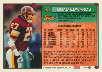 1994 Topps - Special Effects #88 Brad Edwards Back