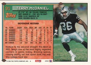 1994 Topps - Special Effects #91 Terry McDaniel Back
