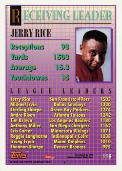 1994 Topps - Special Effects #116 Jerry Rice Back