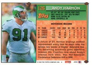 1994 Topps - Special Effects #126 Andy Harmon Back