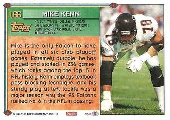 1994 Topps - Special Effects #166 Mike Kenn Back