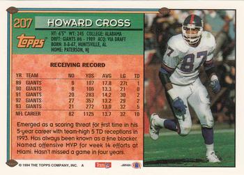 1994 Topps - Special Effects #207 Howard Cross Back