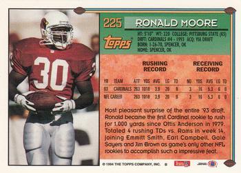 1994 Topps - Special Effects #225 Ronald Moore Back