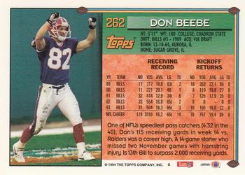 1994 Topps - Special Effects #262 Don Beebe Back