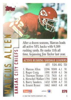 1994 Topps - Special Effects #273 Marcus Allen Back