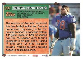 1994 Topps - Special Effects #297 Bruce Armstrong Back