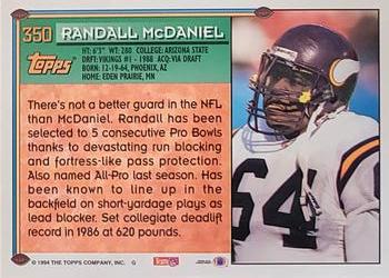 1994 Topps - Special Effects #350 Randall McDaniel Back