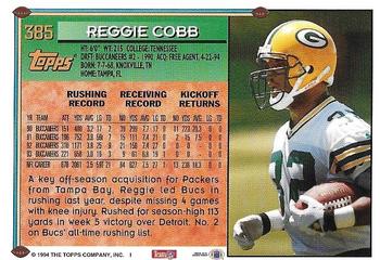 1994 Topps - Special Effects #385 Reggie Cobb Back