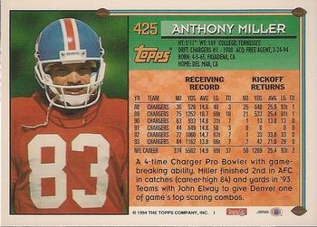 1994 Topps - Special Effects #425 Anthony Miller Back