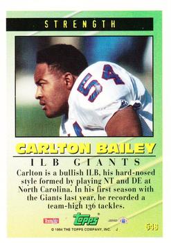 1994 Topps - Special Effects #546 Carlton Bailey Back