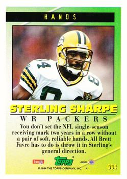 1994 Topps - Special Effects #554 Sterling Sharpe Back