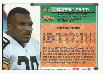 1994 Topps - Special Effects #639 Darren Perry Back