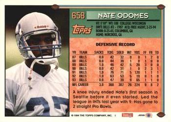 1994 Topps - Special Effects #658 Nate Odomes Back