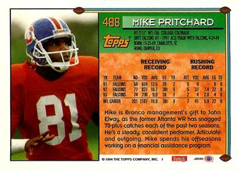 1994 Topps - Special Effects #488 Mike Pritchard Back