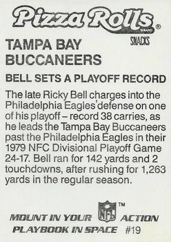 1986 Jeno's Pizza Rolls NFL Action Stickers #19 Bell Sets a Playoff Record Back