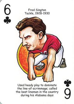 2007 Hero Decks Alabama Crimson Tide Football Heroes Playing Cards #6♣ Fred Sington Front