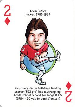 2007 Hero Decks Georgia Bulldogs Football Heroes Playing Cards #2♦ Kevin Butler Front