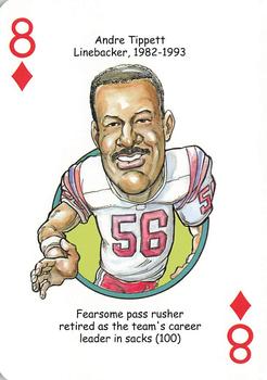 2019 Hero Decks New England Patriots Football Heroes Playing Cards #8♦ Andre Tippett Front
