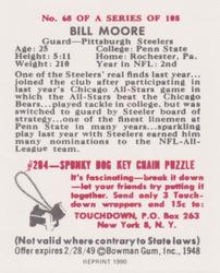 1990 1948 Bowman (Reprint) #68 Bill Moore Back