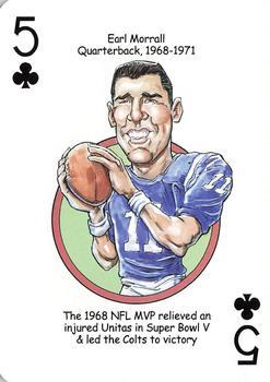 2013 Hero Decks Baltimore Colts & Ravens Football Heroes Playing Cards #5♣ Earl Morrall Front