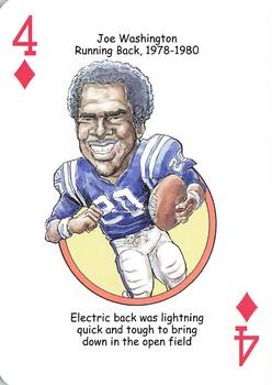 2013 Hero Decks Baltimore Colts & Ravens Football Heroes Playing Cards #4♦ Joe Washington Front
