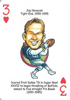 2012 Hero Decks Dallas Cowboys Football Heroes Playing Cards #3♥ Jay Novacek Front