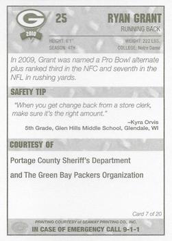 2010 Green Bay Packers Police - Portage County Sheriffs Department #7 Ryan Grant Back