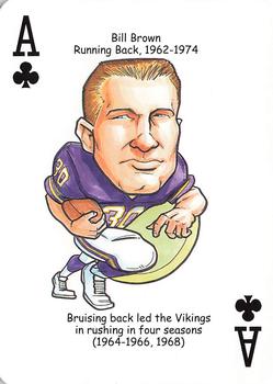 2015 Hero Decks Minnesota Vikings Football Heroes Playing Cards #A♣ Bill Brown Front