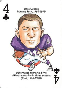 2015 Hero Decks Minnesota Vikings Football Heroes Playing Cards #4♣ Dave Osborn Front