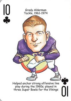 2015 Hero Decks Minnesota Vikings Football Heroes Playing Cards #10♣ Grady Alderman Front