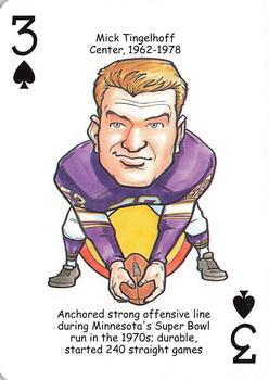 2015 Hero Decks Minnesota Vikings Football Heroes Playing Cards #3♠ Mick Tingelhoff Front