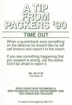 1990 Green Bay Packers Police - WIXK Radio New Richmond & New Richmond Police Department #20 Don Majkowski Back