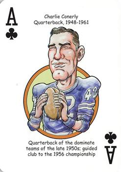 2018 Hero Decks New York Giants Football Heroes Playing Cards #A♣ Charlie Conerly Front