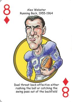 2018 Hero Decks New York Giants Football Heroes Playing Cards #8♦ Alex Webster Front