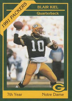 1991 Green Bay Packers Police - Copps Food Center #19 Blair Kiel Front