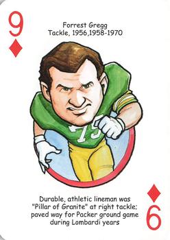 2009 Hero Decks Green Bay Packers Football Heroes Playing Cards #9♦ Forrest Gregg Front