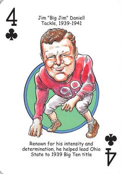 2016 Hero Decks Ohio State Buckeyes Football Heroes Playing Cards #4♣ James Daniell Front