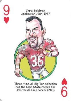 2016 Hero Decks Ohio State Buckeyes Football Heroes Playing Cards #9♥ Chris Spielman Front