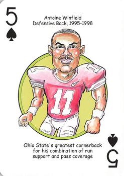 2016 Hero Decks Ohio State Buckeyes Football Heroes Playing Cards #5♠ Antoine Winfield Front