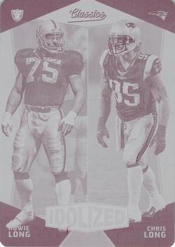 2017 Panini Plates & Patches - 2017 Panini Classics Idolized Printing Plate Magenta #6 Howie Long / Chris Long Front
