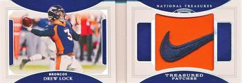 2020 Panini National Treasures - Treasured Patches Booklet Brand Logo #TP-DL Drew Lock Front