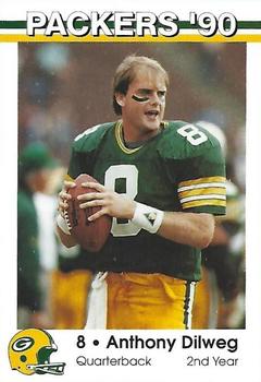 1990 Green Bay Packers Police - Copps Foods,Manitowoc Crime Prevention Committee,Manitowoc Police Department #9 Anthony Dilweg Front