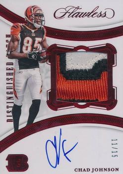 2020 Panini Flawless - Distinguished Patch Autographs Ruby #DIA-COC Chad Johnson Front