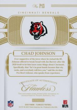 2020 Panini Flawless - Patches Ruby #P13 Chad Johnson Back