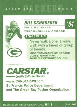 2001 Green Bay Packers Police - www.CARSTAR-WI.com, St. Francis Police Department #3 Bill Schroeder Back