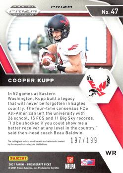 2021 Panini Prizm Draft Picks Collegiate - Blue #47 Cooper Kupp Back