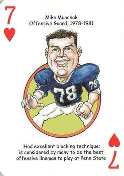 2008 Hero Decks Penn State Nittany Lions Football Heroes Playing Cards #7♥ Mike Munchak Front