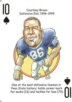 2008 Hero Decks Penn State Nittany Lions Football Heroes Playing Cards #10♠ Courtney Brown Front