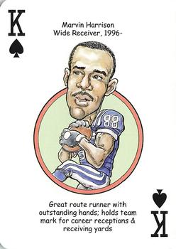 2007 Hero Decks Indianapolis Colts Football Heroes Playing Cards #K♠ Marvin Harrison Front