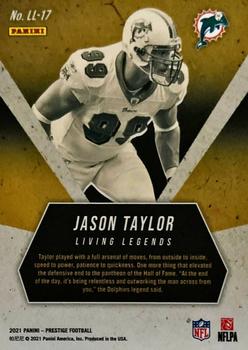 2021 Panini Prestige - Living Legends #LL-17 Jason Taylor Back